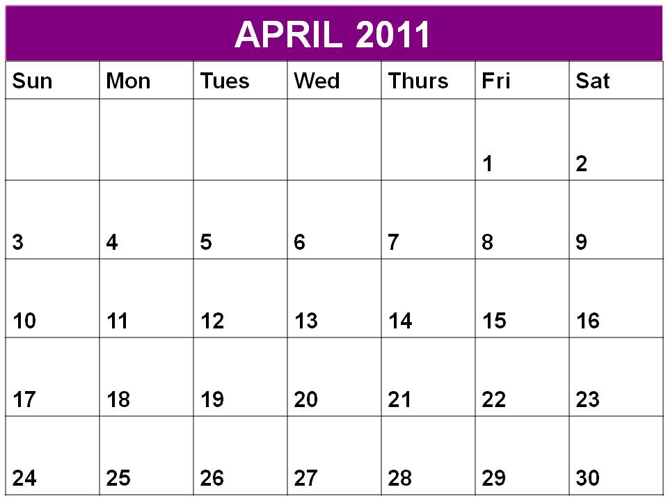 free april 2011 calendar template. free April 2011 calendar.