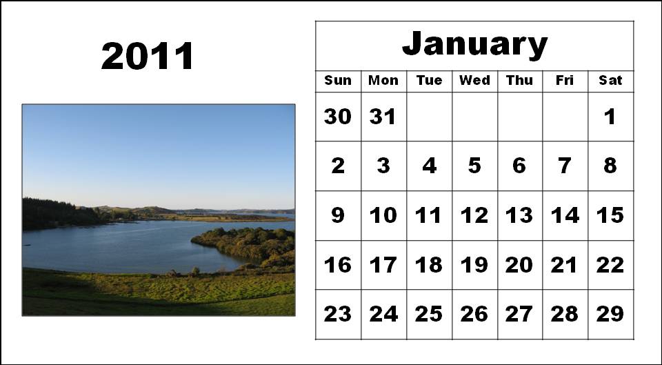 To download and print these Free Big Monthly Calendar 2011 January with big To download and print these Free Big Monthly Calendar 2011 January with big