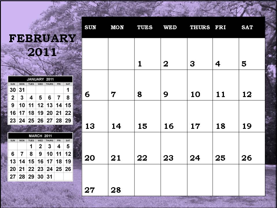 blank calendar template february 2011. BLANK CALENDAR FEBRUARY 2011