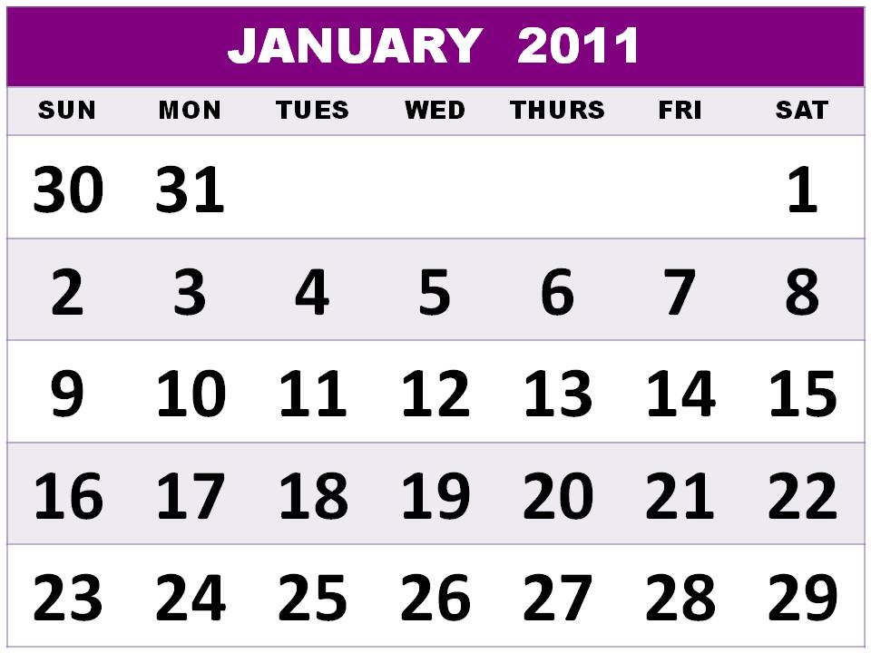 January 2011 Calendar Blank. 2011 calendar printable january. January 2011 Calendar Blank.