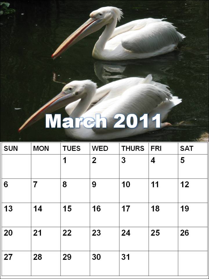 printable march calendars 2011. Calendar 2011 March :