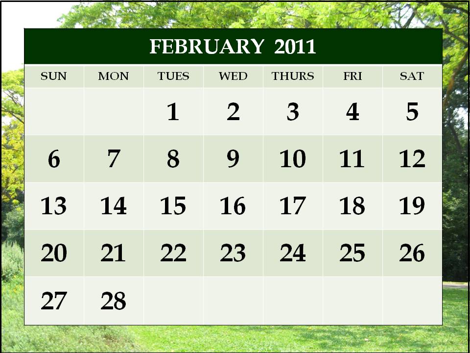 2011 february calendar template. 2011 february calendar