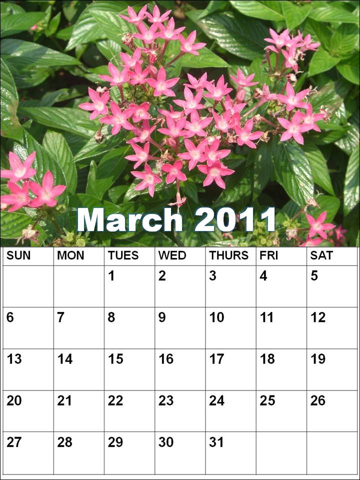 blank calendar 2011 march. Basic calendar march template