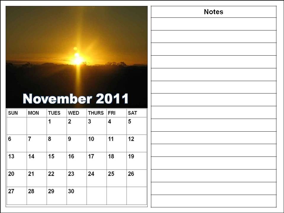 november calendars. Blank Calendar 2011 November