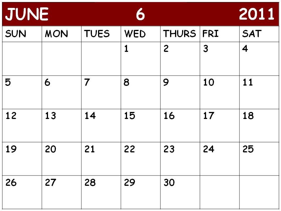 june 2011 calendar. Monthly+calendar+2011+june