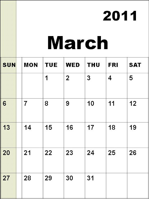 printable blank calendar march 2011. lank calendars 2011 march
