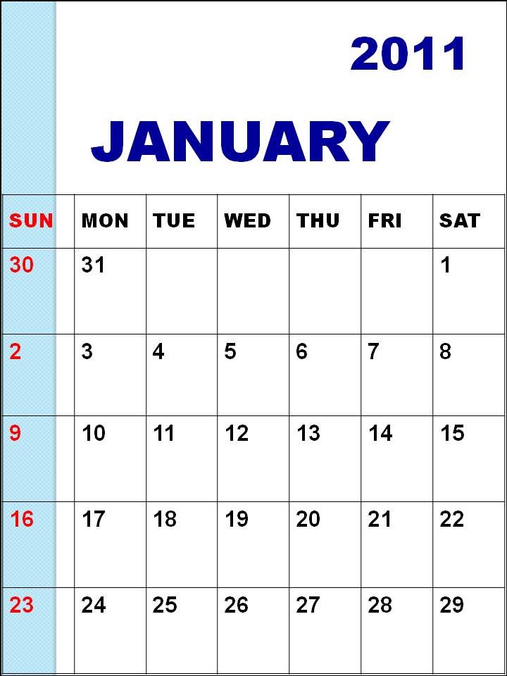 blank january 2011 calendar. BLANK JANUARY 2011 CALENDAR