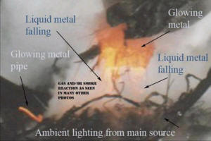 molten aluminum has a silver look to it almost translucent in a way