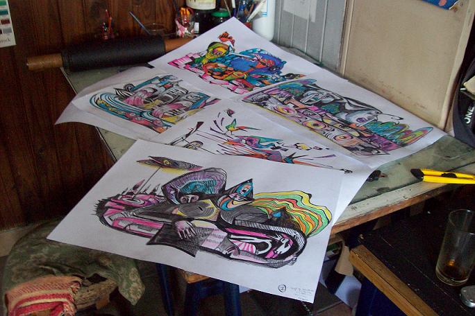 Bocetos para mi tésis de grabado