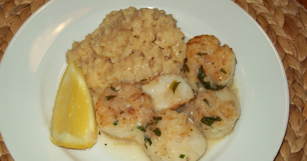 Tracy's Living Cookbook scallops in white wine