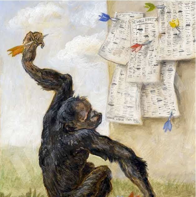 Fund My Mutual Fund Dart. Monkey. Stock. Throw. Market.