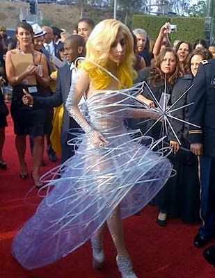 Picture of Lady Gaga walking to the Staples Center for the 2010 Grammy Picture of Lady Gaga walking to the Staples Center for the 2010 Grammy