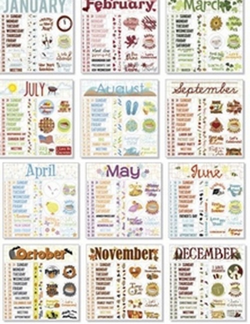 Scrapbook Calendar Pages