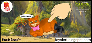 McDonalds Shrek 3D Forever After Happy Meal toys - Puss in Boots