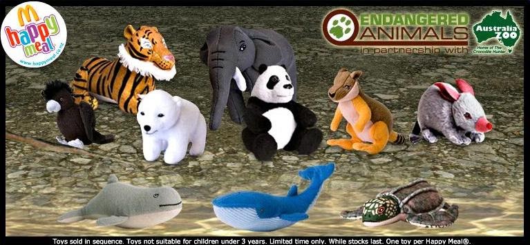 McDonalds Endangered Animals Happy Meal Toys | Toy Collector New Zealand