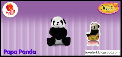 McDonalds Only Hearts Pets Happy Meal Toys - Papa Panda