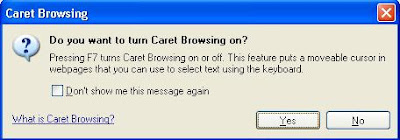 Internet Explorer Support: How to Turn Caret Browsing On or Off within