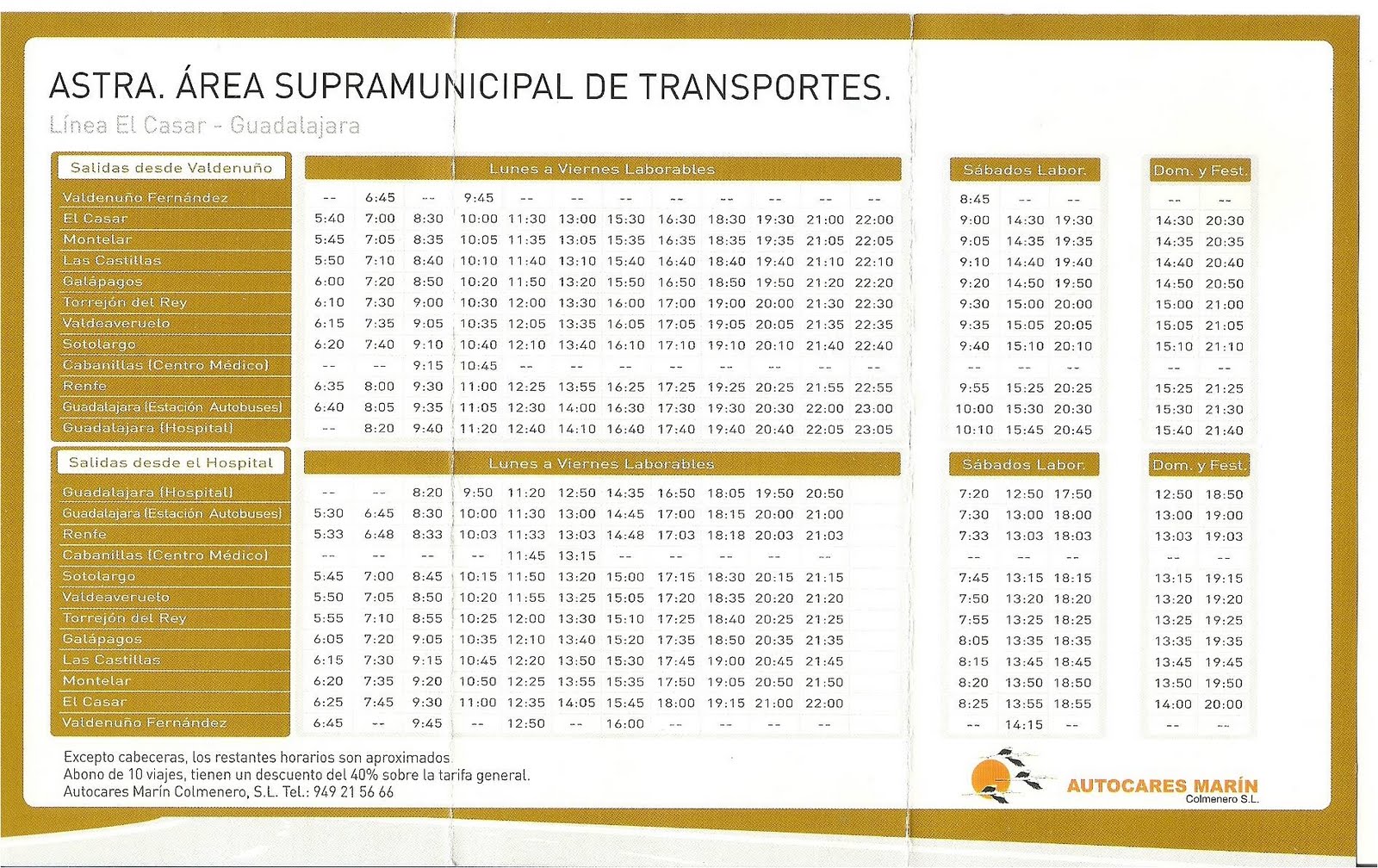 HORARIOS MON BUS horarios mon bus: