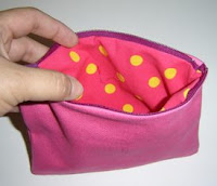 Lined Zippered pouch