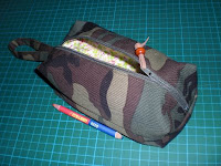 Lined Zippered Boxy Pouch