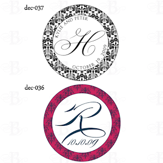 wedding monogram design damask