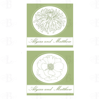 floral wedding monogram design