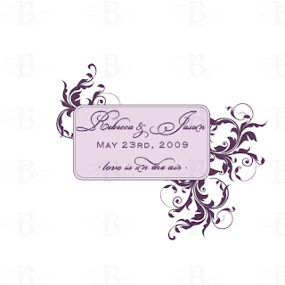 Custom Wedding Monogram Design for Rebecca and Jason custom wedding monogram design