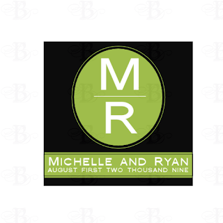 green black wedding monogram logo design