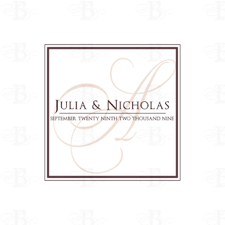 Julia and Nicholas' Wedding Monograms wedding monogram logo design