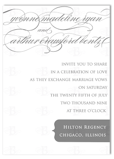 Yvonne and Arthur's Custom Wedding Invitation Design custom invitation design gray and white