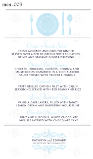 flourish menu card