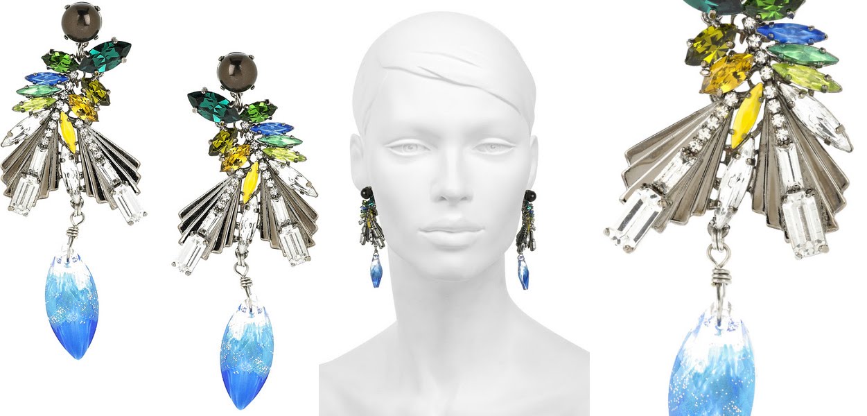 erickson beamon - tropical punch swarovski earrings erickson beamon - tropical punch swarovski earrings