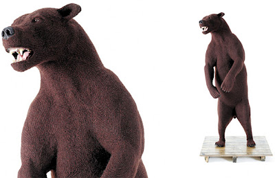 Boneco em croche que imita um urso