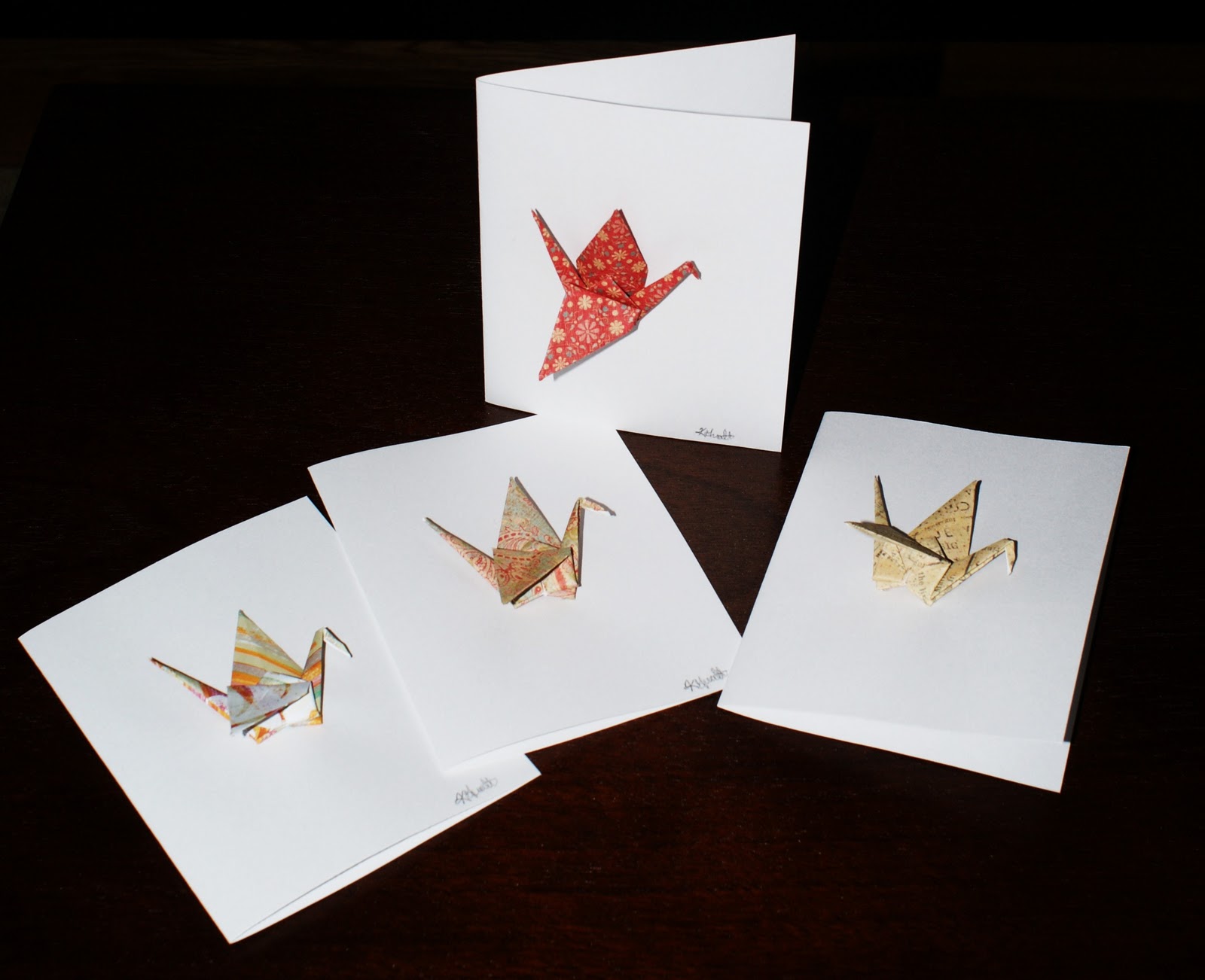 Origami by DecorativeFolds New Origami Crane Cards by Decorativefolds