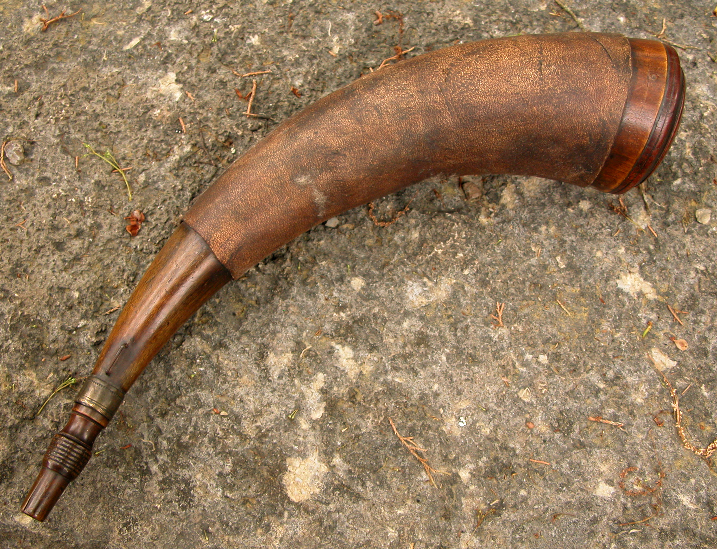 Contemporary Makers Old Horn with Leather Cover