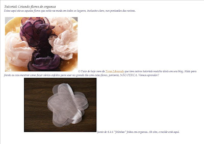 Marcadores: flor de organza , passo a passo , passo a passo de flor Marcadores: flor de organza , passo a passo , passo a passo de flor