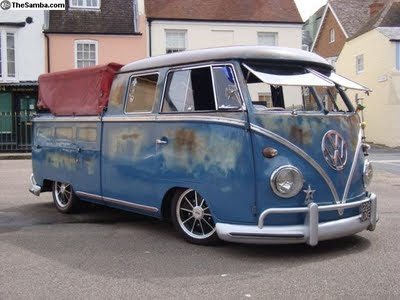 This double cab vw was so ahead of its time has oodles of patina
