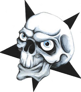 Star Skull Tattoo Design