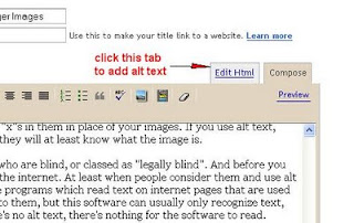 image showing the html tab in the blogger dashboard for accessing the html code in your blog posts