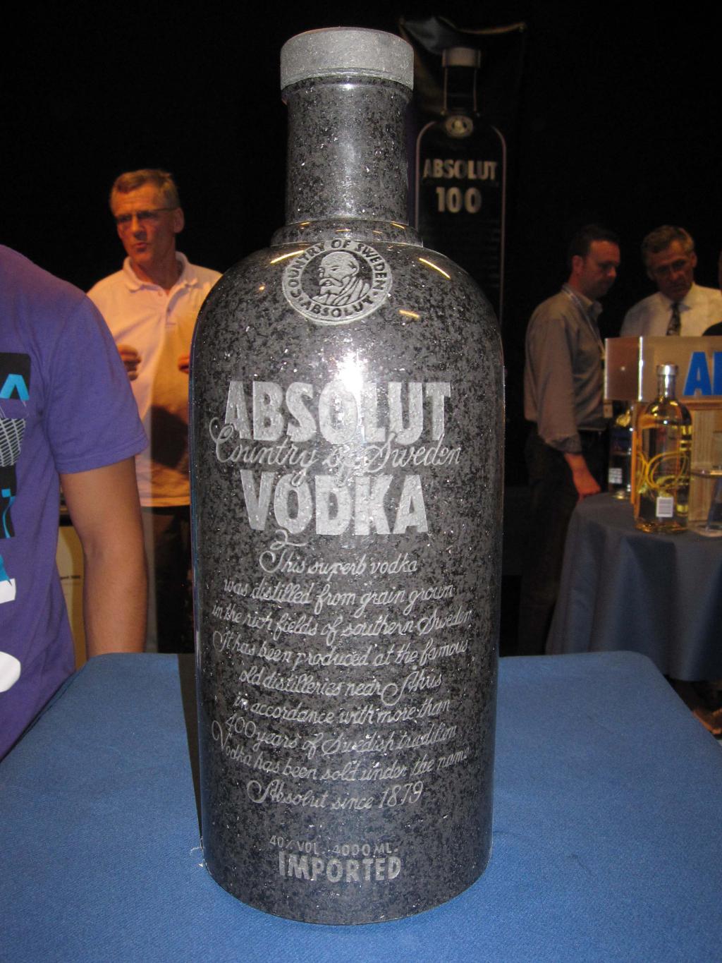 IN AN ABSOLUT WORLD The most expensive Absolut bottle and heaviest in