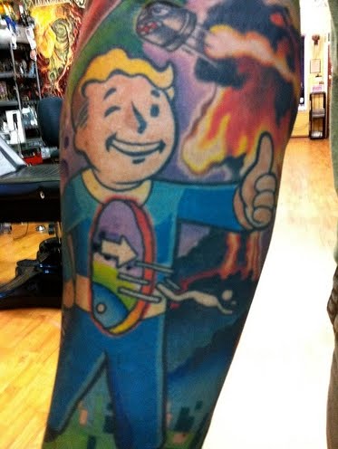 This fan of video games has dedicated a whole sleeve to his passion for 