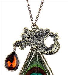 cool peacock necklace