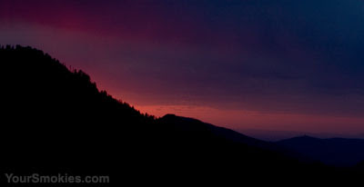 Sunset at Newfound Gap Road last night