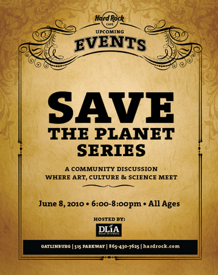 Save The Planet Series at the Hard Rock Cafe in Gatlinburg with Discover Live in America