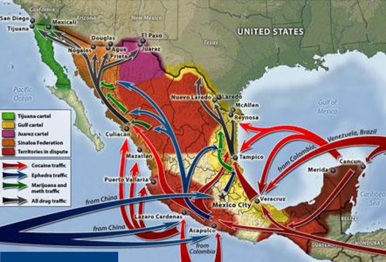 LA LINEA Z BELTRAL LEYVA AZTECAS VALENCIA CONTRA EL CHAPO Mapa+del+narcotrafico+en+mexico