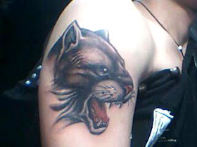 cougar tattoo design on the arm