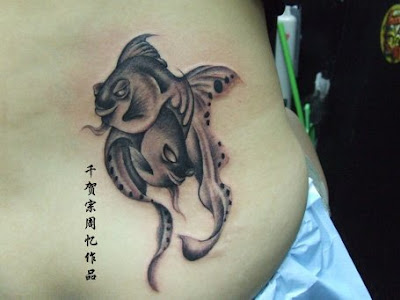 gold fish free tattoo designs