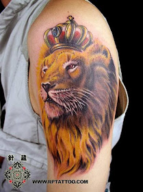 Lion king tattoo on the arm