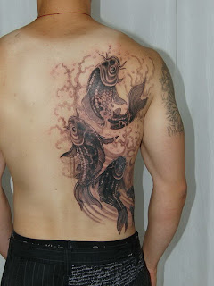full body koi fish tattoo design 