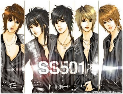 صور بعض الفرق الكورية على شكل الانمي Ss501+anime